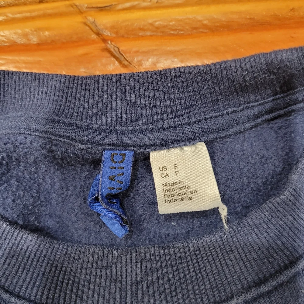 H&M Divided Crewneck Sweater Navy Blue Men Small - Picture 2 of 3